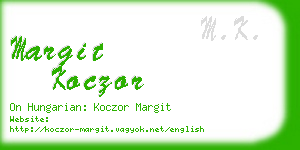 margit koczor business card